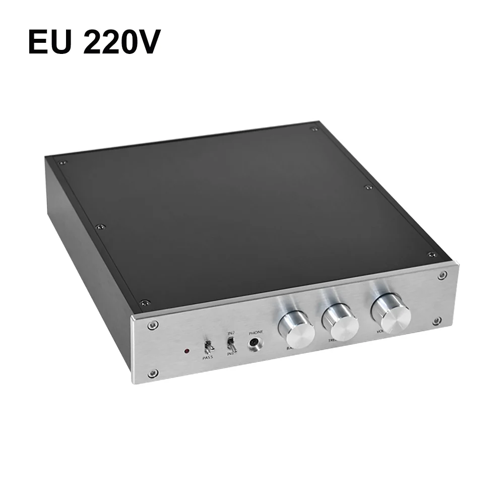 220V EU Preamp AIYIMA тон предусилитель Hi-Fi предусилитель громкости Управление усилитель для наушников 2 Way Вход, охватывающая втулка для дома звуковой Театр - Цвет: 220V EU Preamp