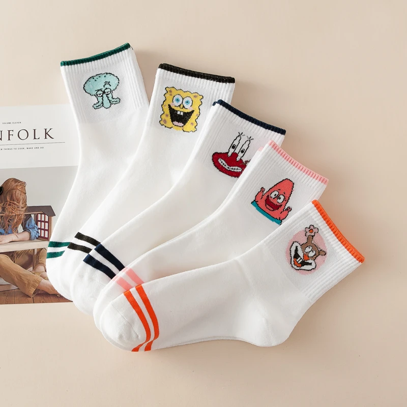 Японский Kawaii женские животных носки без пятки с рисунком из мультфильмов для