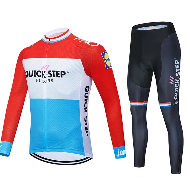 US $13.44 2020 QUICKSTEP Bike Team Jacket Bike Trousers Set Maillot Men's Spring Polar Polar Professional Cyc