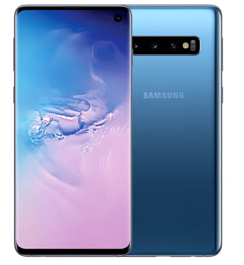 Мобильный телефон samsung Galaxy S10 G973F-DS 6," 8 ГБ ОЗУ 128 Гб ПЗУ Exynos 9820 IP68 водонепроницаемый пылезащитный Android 9,0 с двумя sim-картами - Цвет: 8GB 128GB Blue