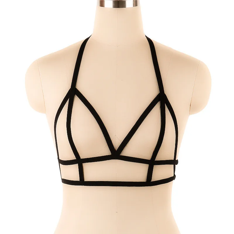 Neuer Pentagramm Schwertgürtel Sexy Damen Body Harness Gothic Dessous Käfig-BH Garter Gürtel Suspenders 5