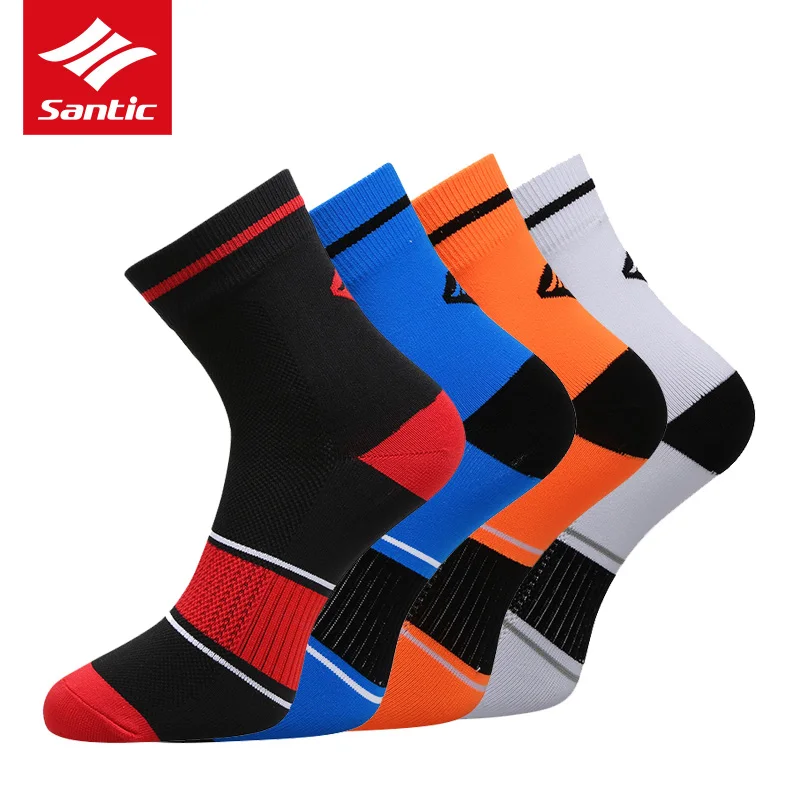 SANTIC Anti-sweat Running Cycling Breathable Socks Ankle Green Socks Two Pairs 
