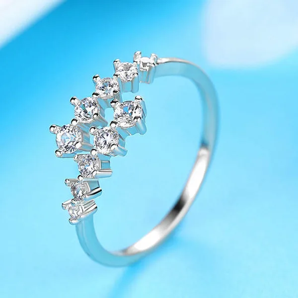 Модное розовое Золотое кольцо, дамское кольцо, Очаровательное мини циркониевое металлическое кольцо, красочный набор украшений, обручальное свадебное ювелирное изделие, модный подарок