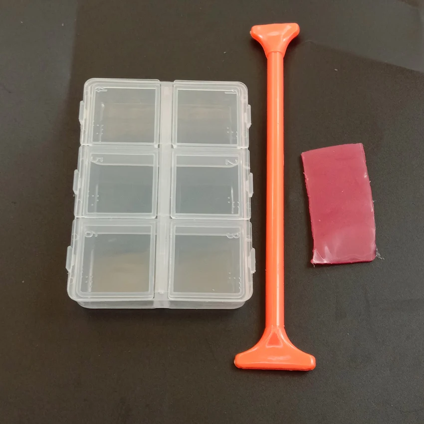 Queenme хранение для принадлежностей для дизайна ногтей чехол стразы аксессуары из драгоценных камней прозрачный пластиковый пустой контейнер для Стразы бусины Органайзер коробка - Цвет: 6 grid set 1