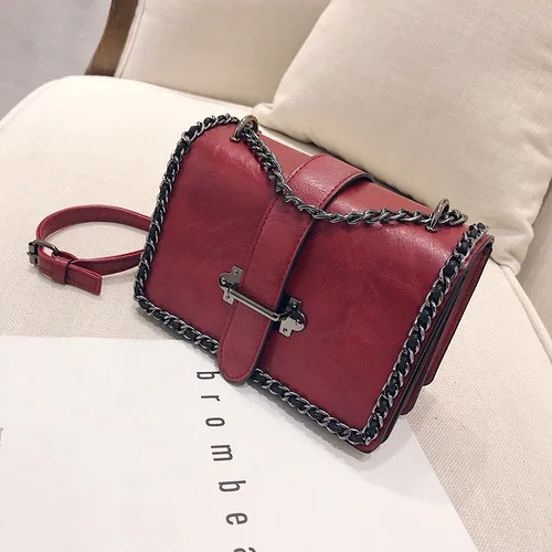 Stone Pattern Crossbody Bags for Women Fashion Small Shoulder Bag Female Handbags and Purses with Handle Luis Vuiton gg bag - Цвет: Красный