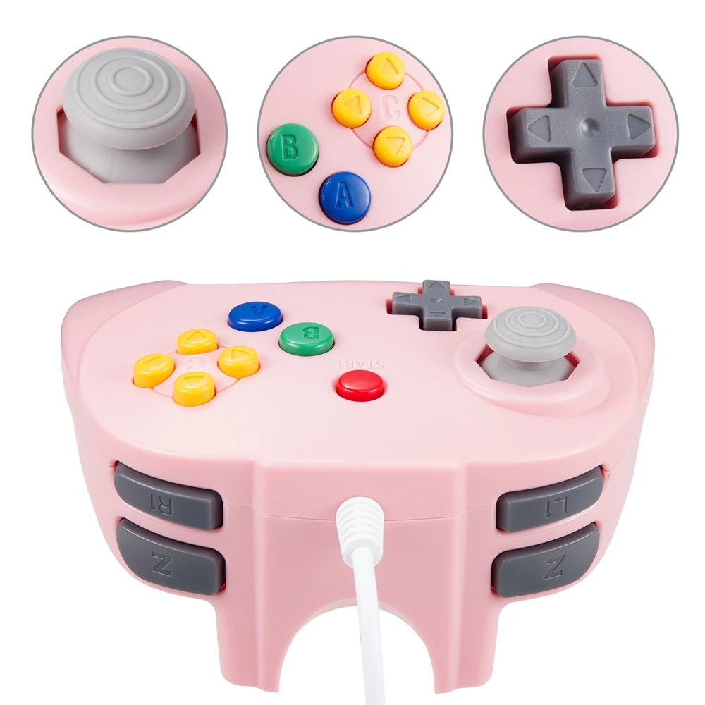 Miadore 2 Pack Retro N64 Ʈѷ  Ŭ ̴  е , ׷̵  Ϻ  ̽ƽ, Ʈ N64 ܼ 