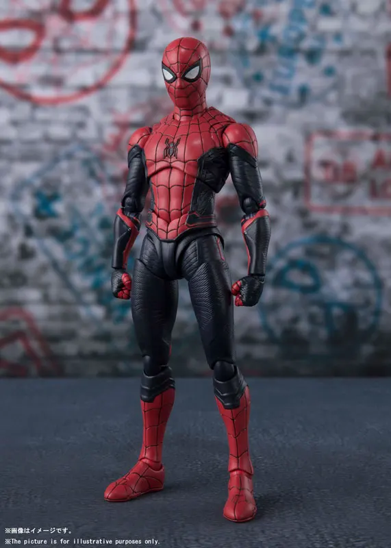 PrettyAngel-Подлинная BANDAI spirins S. H. Figuarts СВЧ Человек-паук: вдали от дома Человек-паук обновленный костюм экшн-фигурка