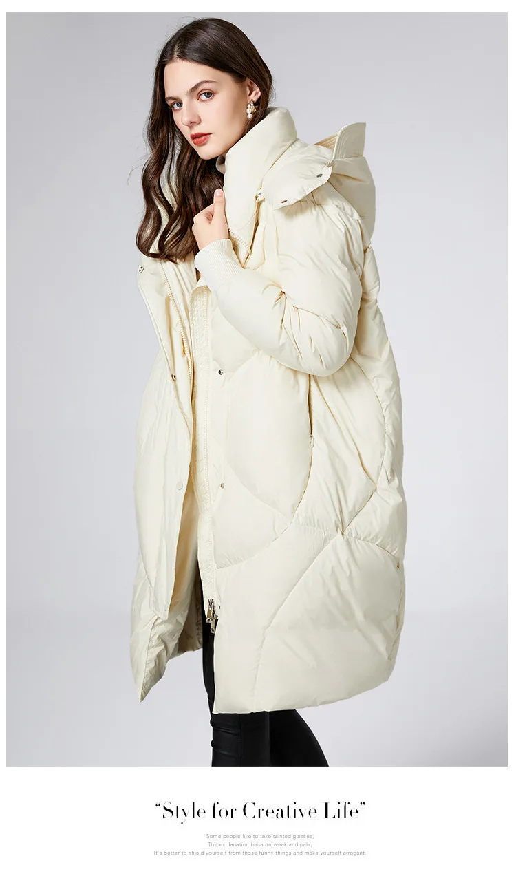 Waliicorners Winter Fluffy Warm Down Coats Female Longer Oversized Fluffy Hooded Thicler Duck Down Filling Coats 18 H828fb7e5407f437ca1d2ab9d8c3586dce