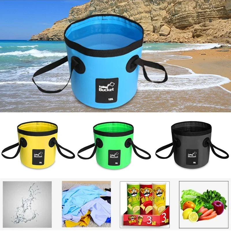 12L 20L Bowl Sink Washing Bag Car Wash Bucket Portable Outdoor Travel Foldable Water Multifunction Folding | Дом и сад