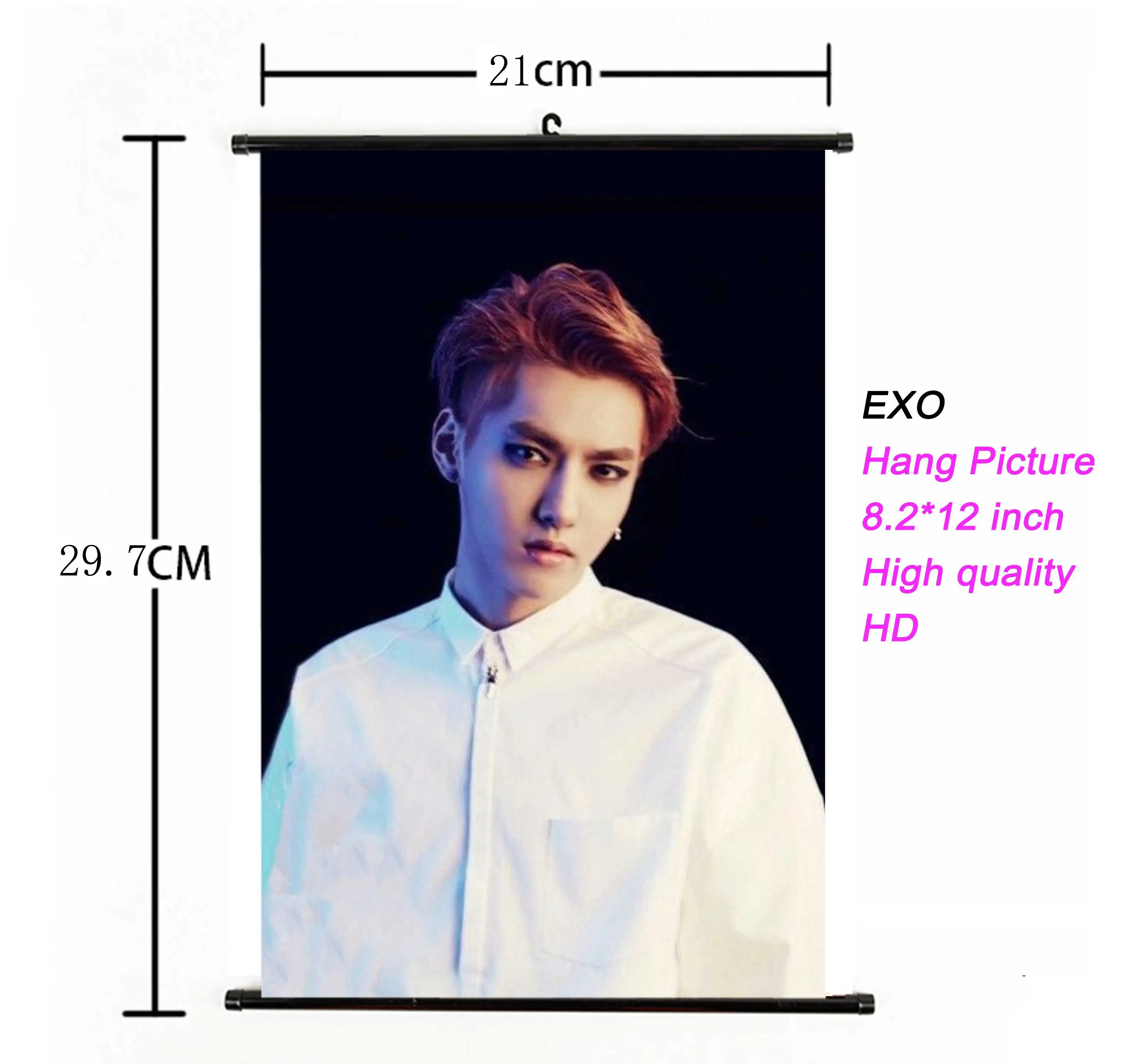 95 K-pop EXO альбом повесить изображение фото плакат Свернутый Свиток Kpop EXO повесить плакат ткань 21*30 см для поклонников Коллекция подарков - Цвет: 95