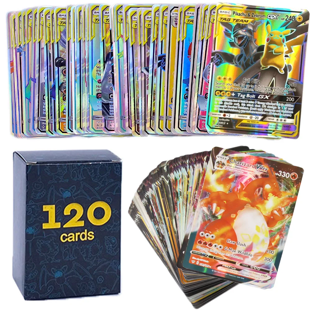 50-300Pcs Pokemons Card Shining TAKARA TOMY GX VMAX V MAX Cards Game Battle Carte Trading Children Toy 1