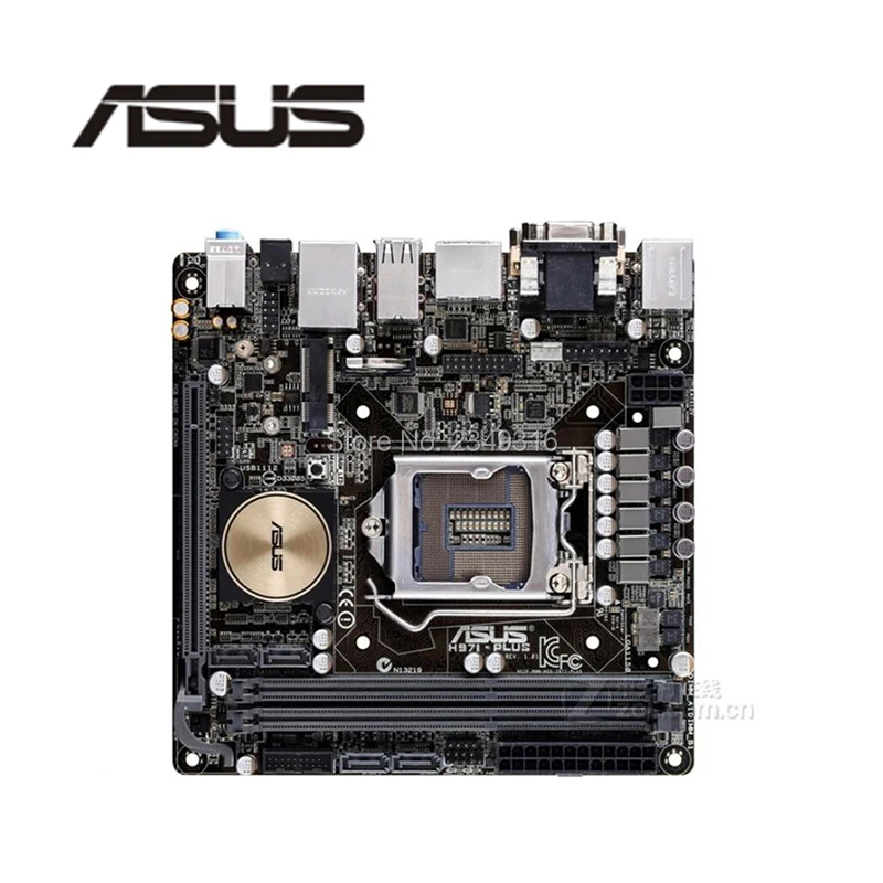 Mini-ITX HTPC 17*17 Socket LGA1150 PCI-E3.0 USB3.0 SATA3 для ASUS H97I-PLUS б/у настольный компьютер для Intel H97 материнская плата DDR3