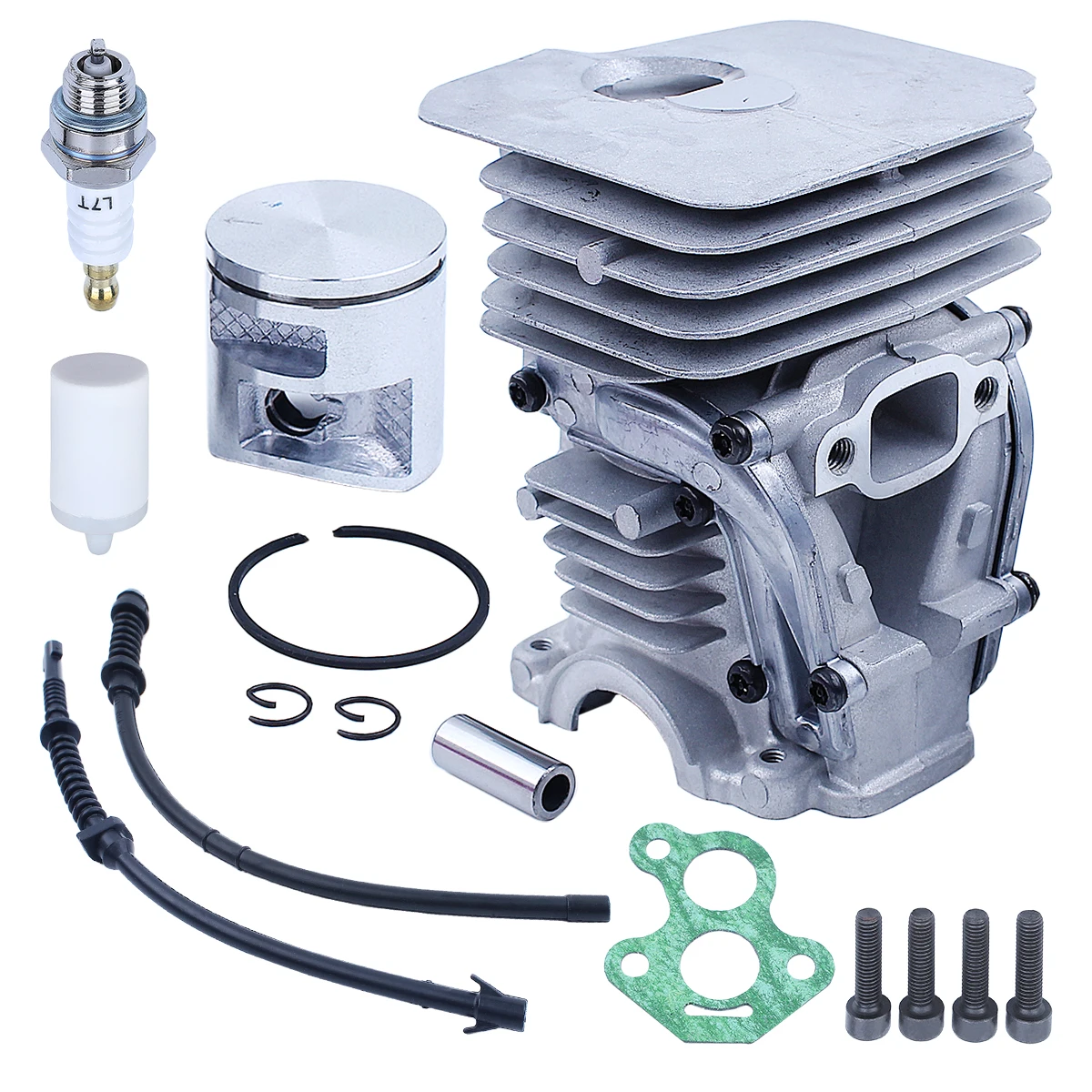 Kit Pistone Cilindro 41Mm Per Husqvarna 435 435E 440E 440 Ii Motosega Sostituire 504 73 51-01 W Filtro Aria Linea Carburante Candela
