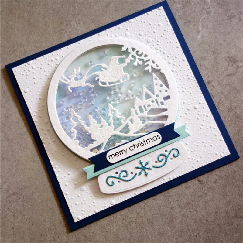 

Christmas tree and deer round Metal Cutting Dies Stencil for DIY Scrapbooking Album Embossing Paper Cards Deco Crafts Die Cuts