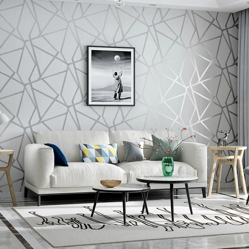 Modern Simple Nordic Light Luxury Geometric Lines Jewelry Wallpaper TV Background Wall Painting Living Room Dining Room Bedroom beibehang customize the new modern visual space office simple and atmospheric geometric architectural wallpaper papier peint