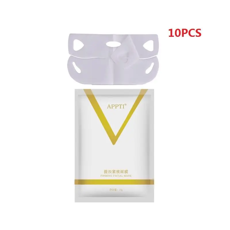 10pcs V маска для коррекции лица длительная термоусадочная маска для подтягивания кожи ушной крючок уход за кожей продукт - Цвет: 10pcs