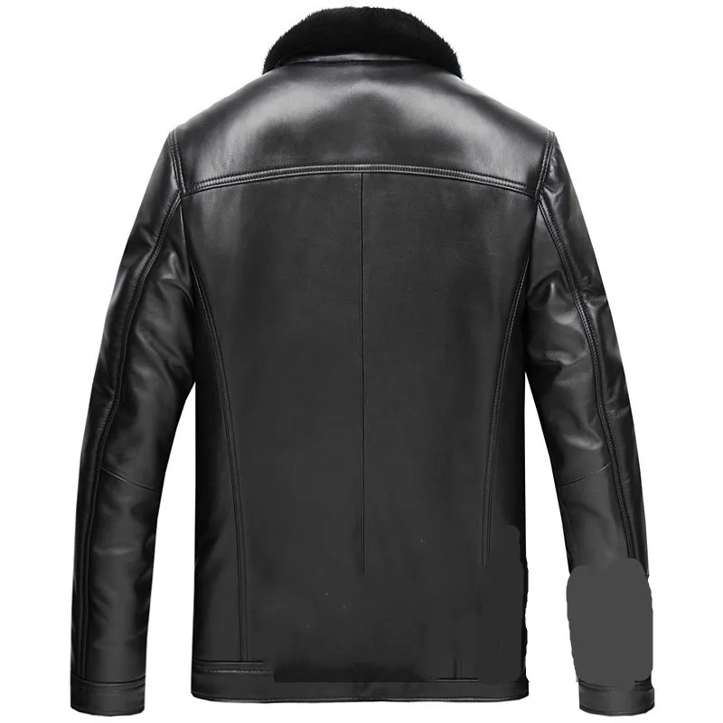 

Genuine Men Sheepskin Real Mink Fur Coat Plus Size Mens Winter Leather Jacket Casaco SD9052 YY1141