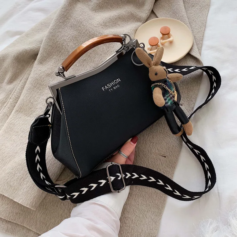 

Hot Selling New Style WOMEN'S Bag Autumn And Winter New Arrival Retro Dull Polish Korean-style Bear jia kou bao Women's Portable