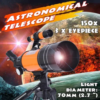 

HD Professional Astronomical Telescope Night Vision Deep Space Star View Moon View 150X Monocular Telescope With Tripod Lever
