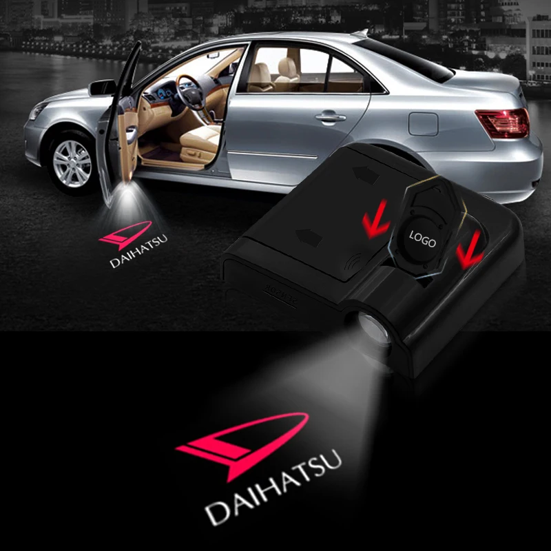 

1pcs wireless Led car door welcome Laser projector Logo ghost shadow lights For Daihatsu Yrv Scion Venza Datsun Sirion Terios