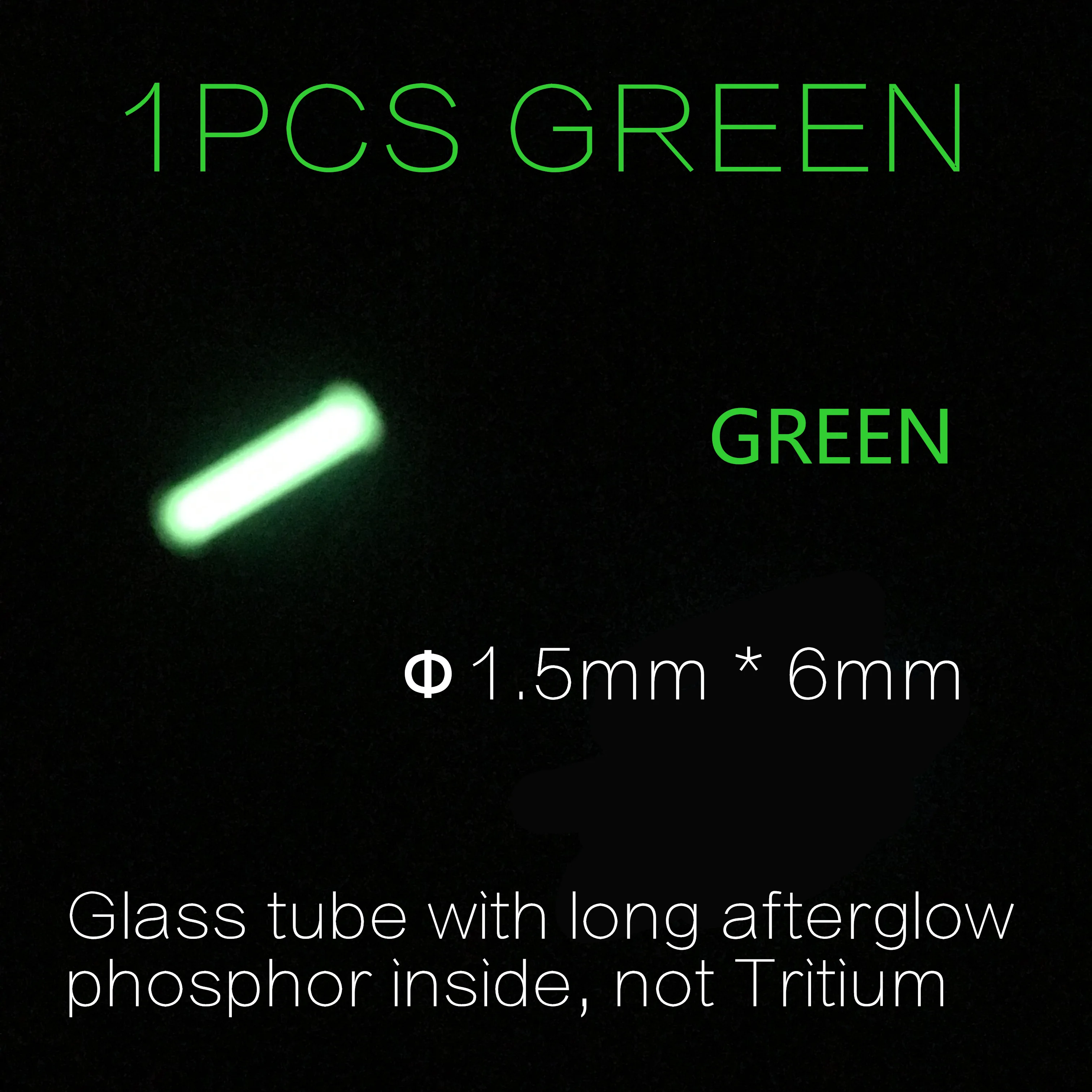 Long Afterglow Phosphor Glass Tube Not Tritium as Night Marker 1.5*6mm  Noctilucent Night Luminescence High Glowing night light lamp Night Lights