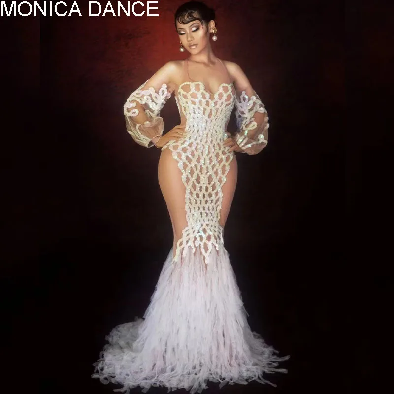 

Sexy Fashion Stage Evening Show Singer Mermaid Party Birthday Wedding Dress Nightclub Concert Stage Wear Team Dance Costume