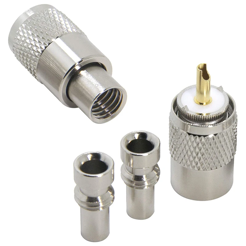 10 Pack UHF PL 259 штекер для припоя с редуктором PL259|Клипсы носа ушей| |