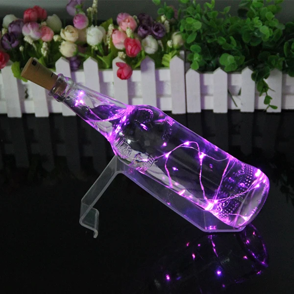 purple 2 м светодиодный гирлянда медная проволока гирлянда Сказочный светильник s для стеклянного ремесла бутылка светильник на год/Рождество/День Святого Валентина Свадебные Вечерние - Испускаемый цвет: purple