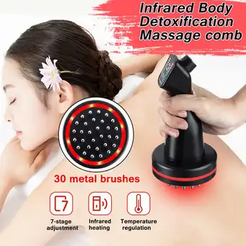 

BIO microcurrent Infrared body Detoxification massage Meridian Electronic acupuncture Warm Brush slim Device Promote Blood Relax