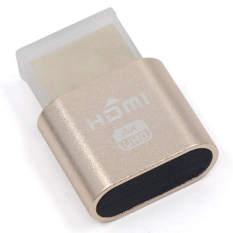 2 шт. VGA адаптер виртуального дисплея: 1 шт. HDMI DDC EDID пустышка штекер Безголовый призрак эмулятор отображения блокировочная пластина и 1 шт. мужской манекен