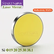 Кремниевое Si лазерное зеркало диаметром 19, 20, 25, 30, 20 мм, 25 мм, 38,1 мм, отражающие линзы, отражатель CO2, детали гравировального Станка для резки
