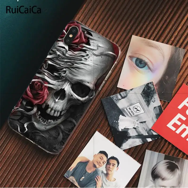 RuiCaiCa Grim Reaper Череп Скелет Coque Оболочка Чехол для телефона iPhone 11 pro XS MAX 8 7 6 6S Plus X 5 5S SE