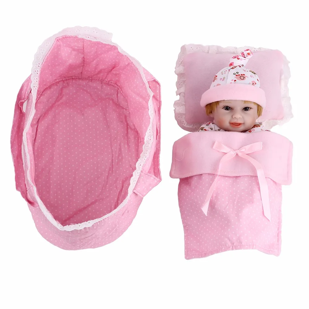 Полный силиконовый мини Reborn Детская кукла виниловая Baby Alive игрушки девушки