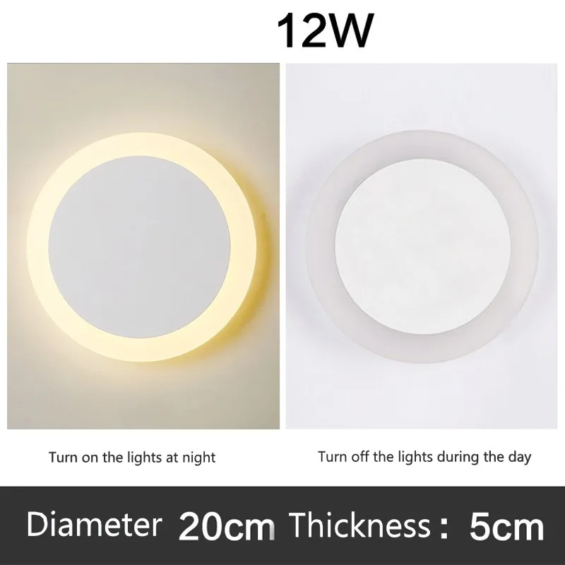 wall lamps for living room Modern Simplicity Led Wall Lamp Acrylic 220V Bedside Bedroom Living Room Corridor Stair Balcony Background Wall Decorative Light wall light with switch Wall Lamps