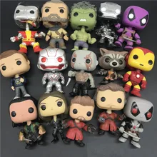 Multiple style movie characters Avengers The hulk Deadpool Collectible Vinyl Figure SpiderMan Spring Head Model Toy doctor strange bobble head vinyl figure collectible model toy