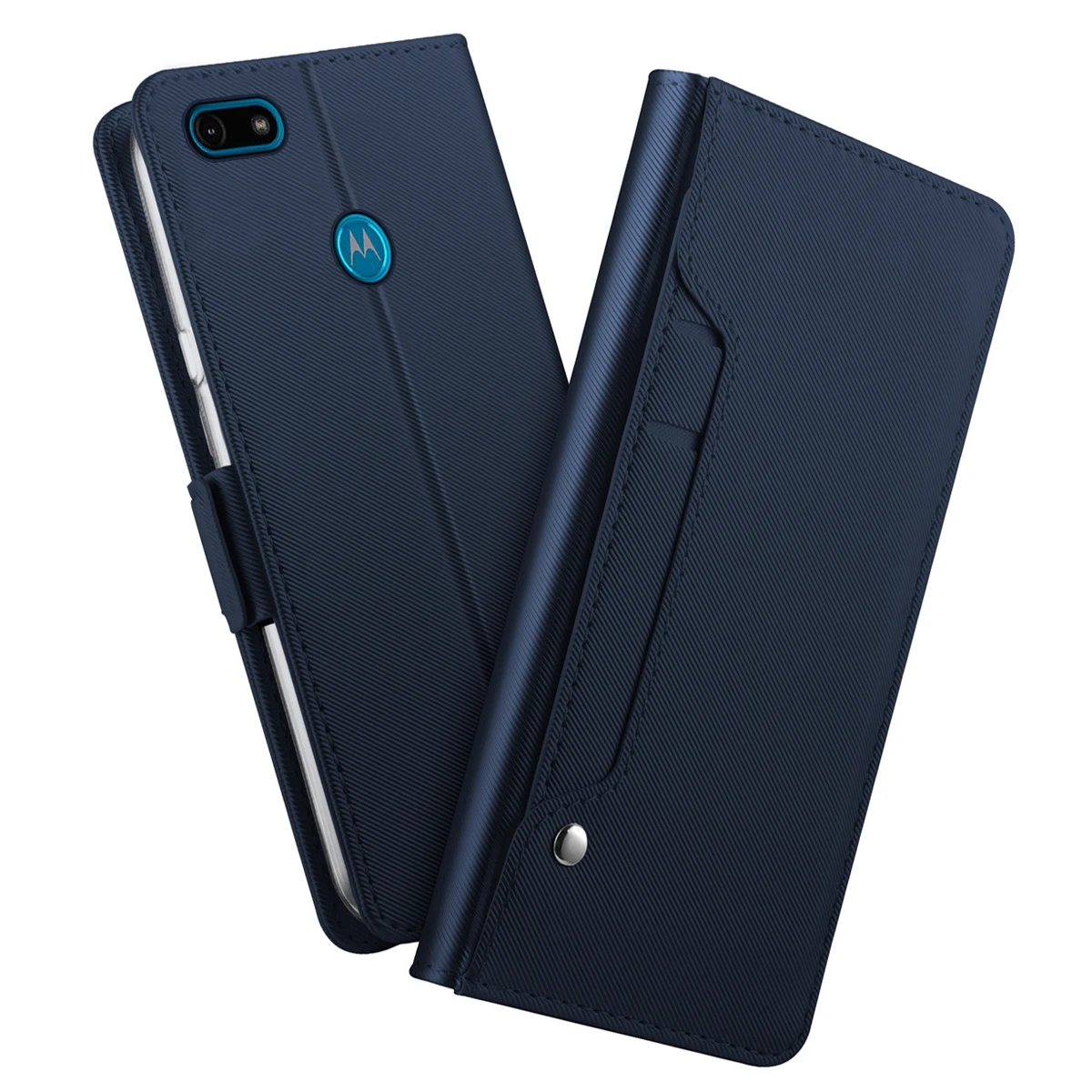 Для Motorola Moto G8 Play Plus кожаный чехол с откидной подставкой кошелек зеркальным