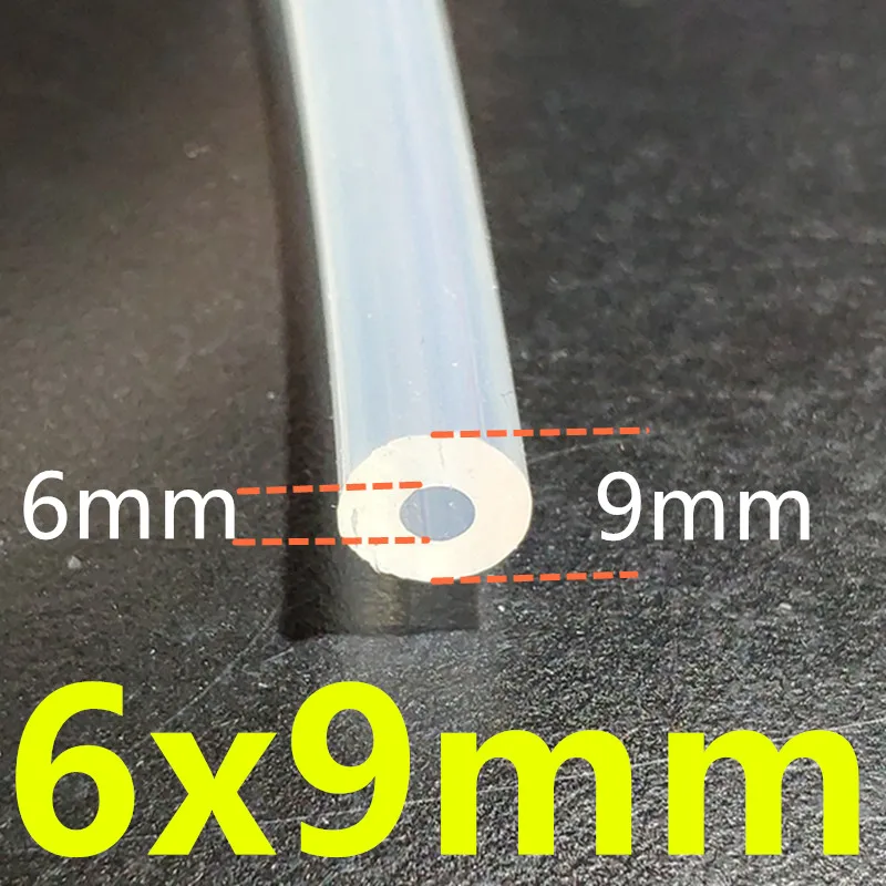 1 Meter Food Grade Transparent Silicone Tubing - 0.5mm to 12mm Diameter Range