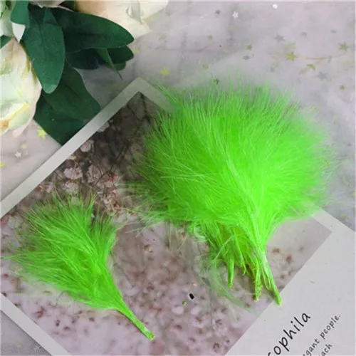 Fruit green 50 шт. куриное перо 7-10 см 2-4 дюйма индейки перья карнавал Хэллоуин кружевные украшения на Рождество украшения Свадебные украшения - Цвет: Fruit green