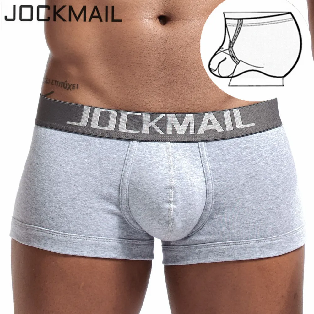 Мужские трусы боксеры JOCKMAIL сексуальное нижнее белье из хлопка с u образной