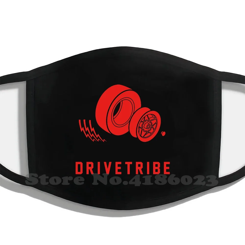 Дизайнерская черная дышащая многоразовая маска для лица с изображением колеса