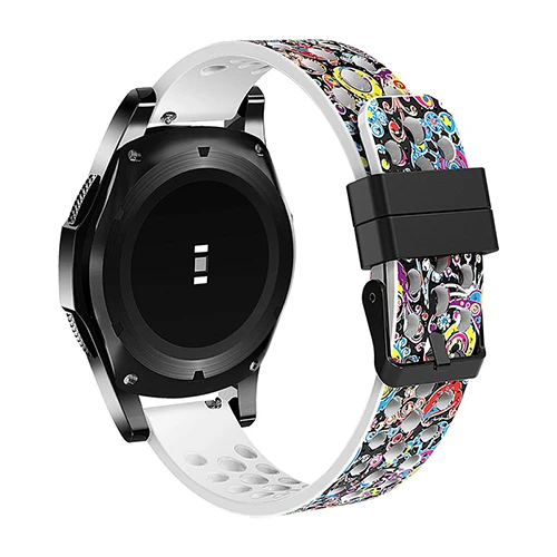 

Tschick Silicone Sport Replacement Strap with 22mm Quick Release Pins Band for Samsung Gear S3 Frontier/Classic Watch