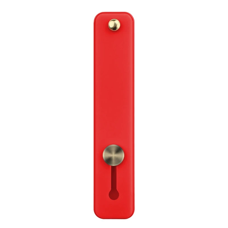 Универсальный силиконовый ремешок для браслета, 6 цветов, кольцо-держатель для пальца, держатель для телефона, подставка, нажимная наклейка, паста, повязка на руку, кронштейн для телефона - Цвет: RD