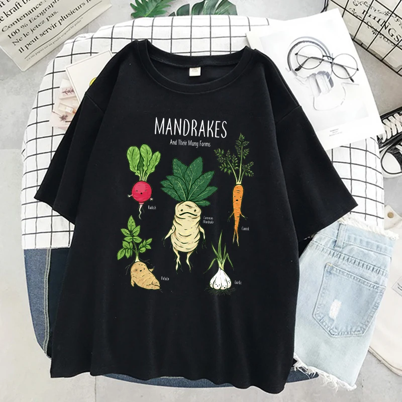 Cotton Material Retro Apricot Mushroom Cute T Shirts O-neck Casual Summer Plus Size Woman Tshirts 2021Fashion Streetwear Clothes palm angels t shirt