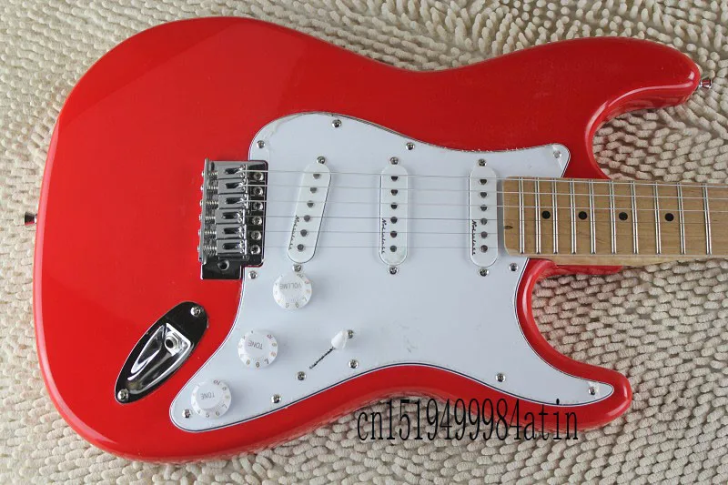 Высокое качество красная электрогитара Eric Clapton Signature BLACKIE электрическая гитара @ 17