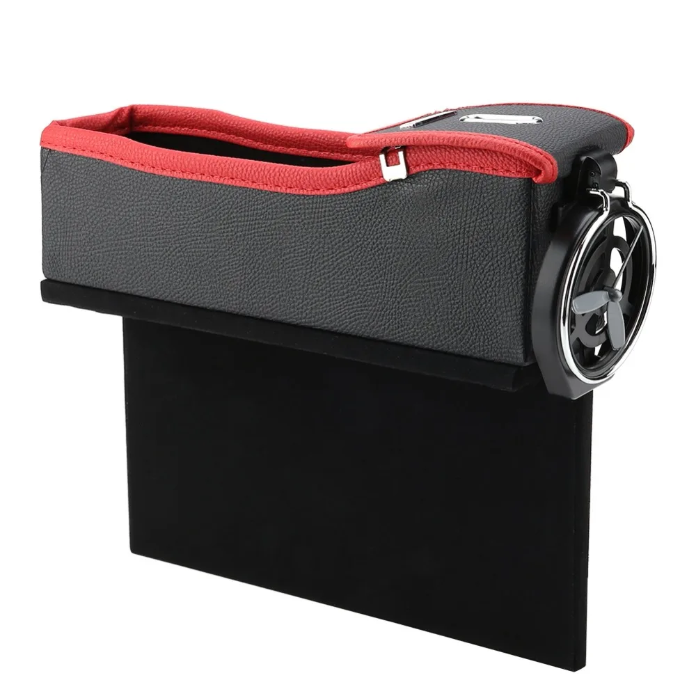 Multi-function Leather Car Storage Box Right Seat Crevice Storage Box Car Pocket Organizer Box Increases in-car storage space