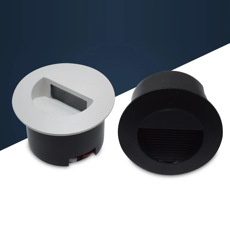 

LukLoy LED Buried Light Round Embedded LED Foot Light Aisle Corner Lamp Villa Stair Step Waterproof Outdoor Foot Light