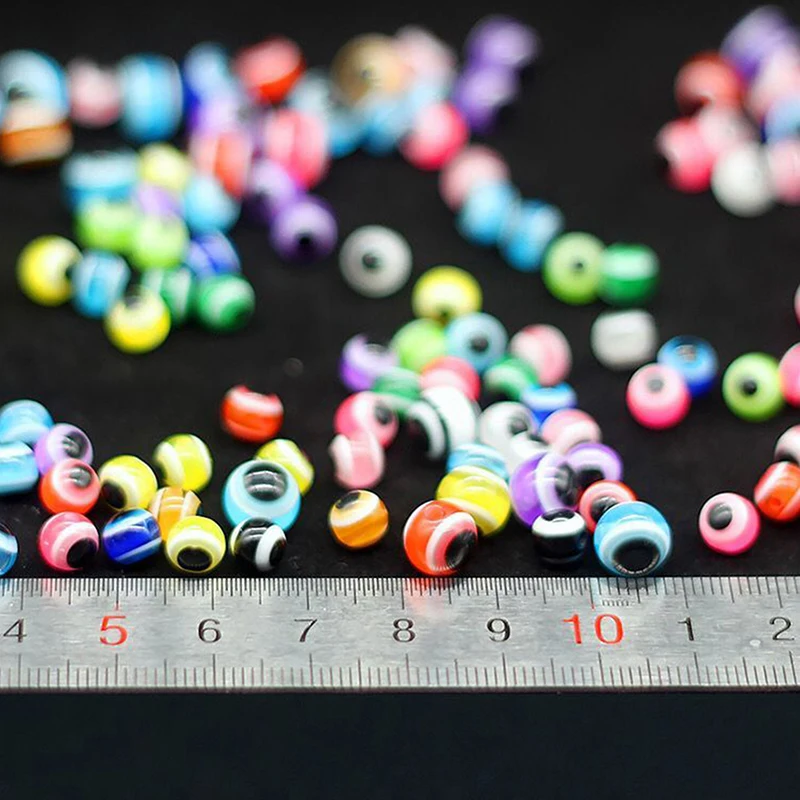 Fish Eye Fishing Beads Mixed Color DIY Kit 50pcs 4/6/8mm