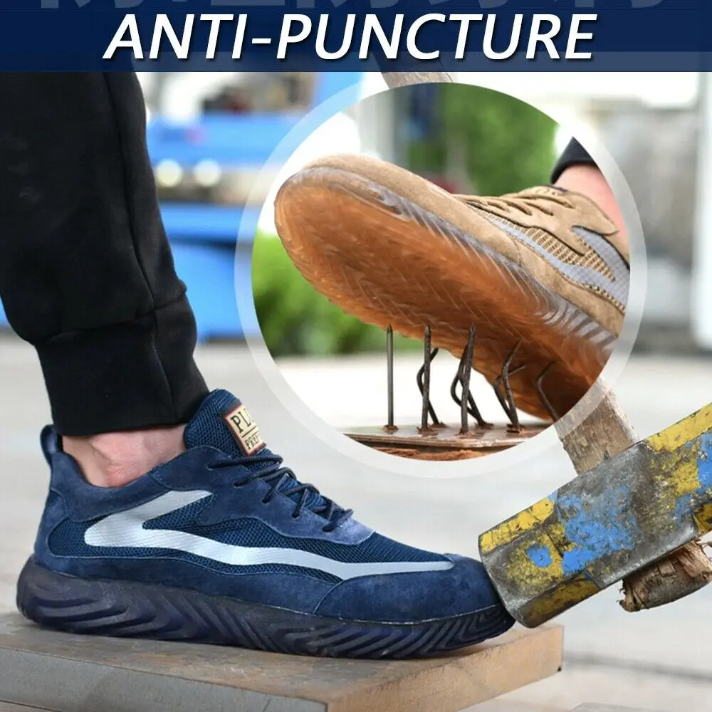 Mens Work Safety Shoes Steel Toe Cap Bulletproof Boots Indestructible Sneakers | Обувь