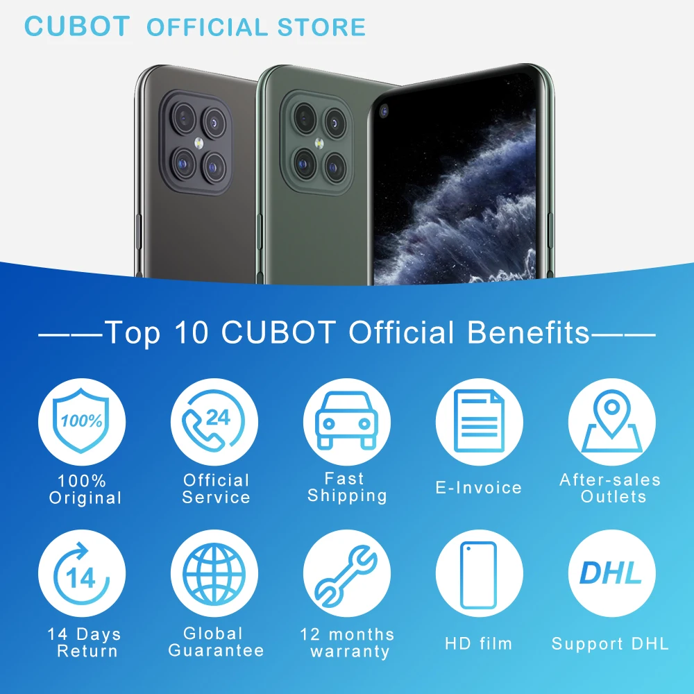 Cubot 8GB Smartphone C30 Global 4G LTE 128/256GB