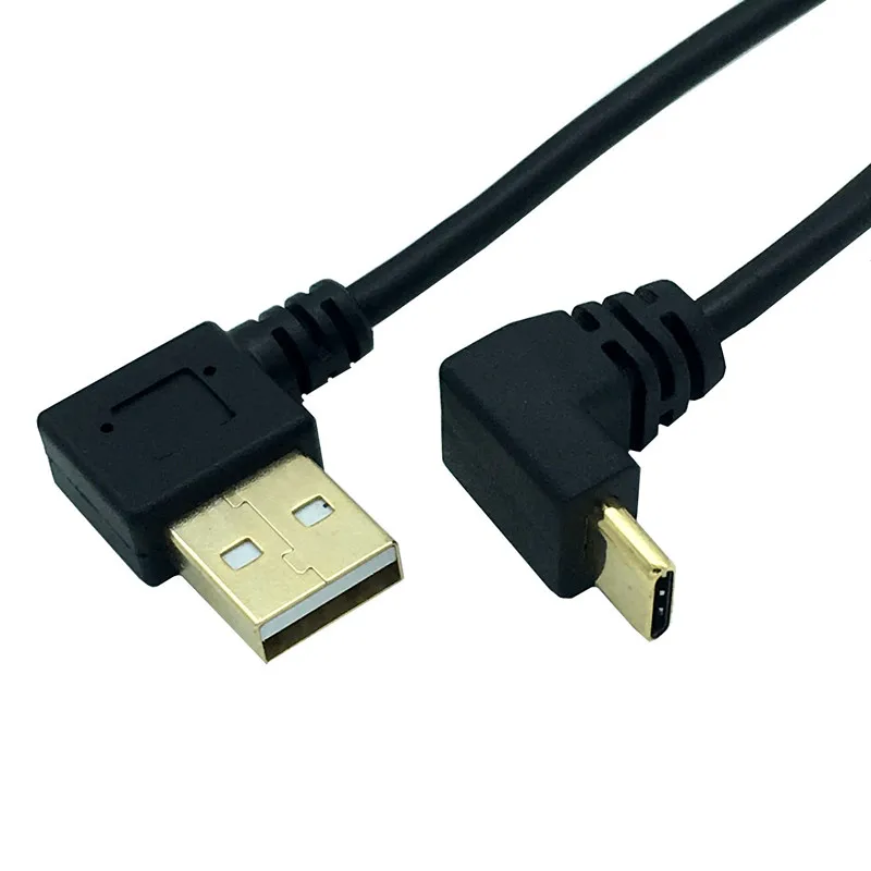 Вверх и вниз Угловой 90 градусов позолоченный USB 3. 0 type-c штекер к разъем вправо